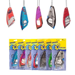 Fresh Windsurfing Air Freshener – Surf Gift for Car or Van – Windsurf Sail Shape Freshener – Duotone, Severne, NeilPryde Grape Breeze Aroma