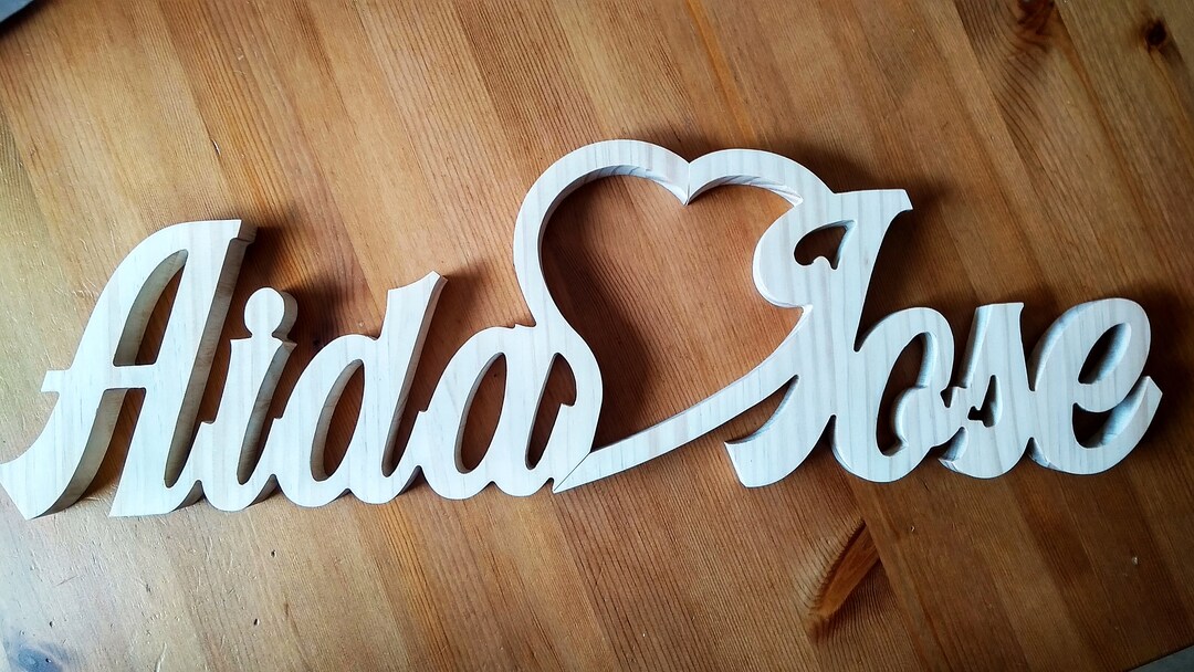 Pine Wood Letters For Decoration Tabletop Wall Sticking Etsy