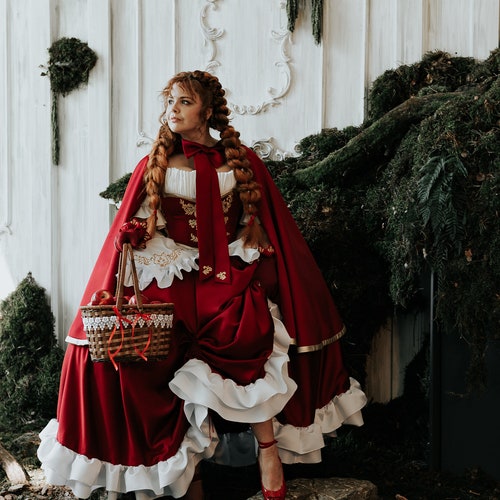 open lace back dress Little Red Riding Hood Cottage Dress