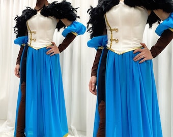 Faux Fur Corset Costume Set original designs by Sunset_dragon, Fantasy Cosplay, Handmade Cosplay, Renfaire Costume, Custom Cosplay
