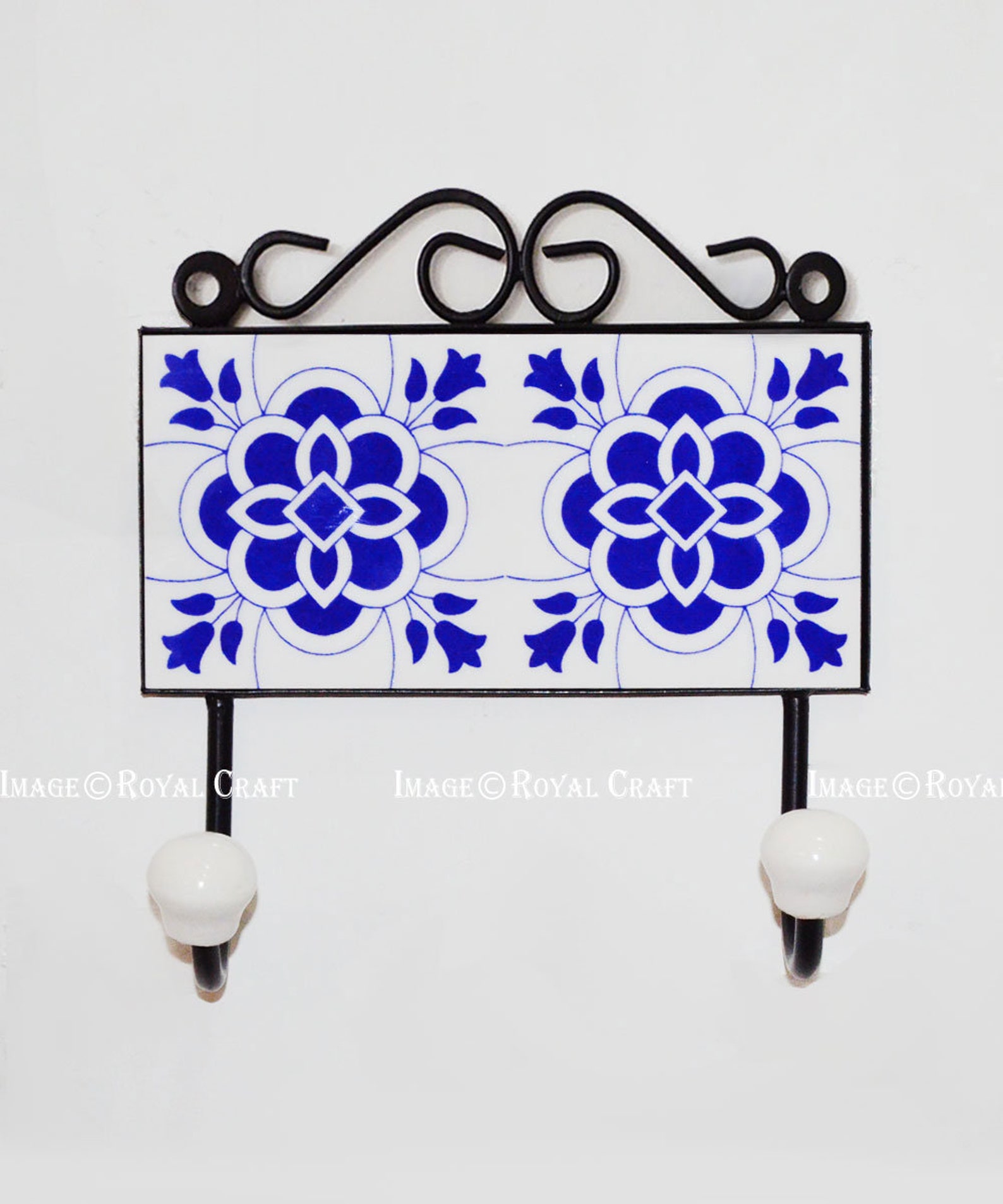 Handmade Traditional Colorful Decorative Ceramic Wall Hook Etsy