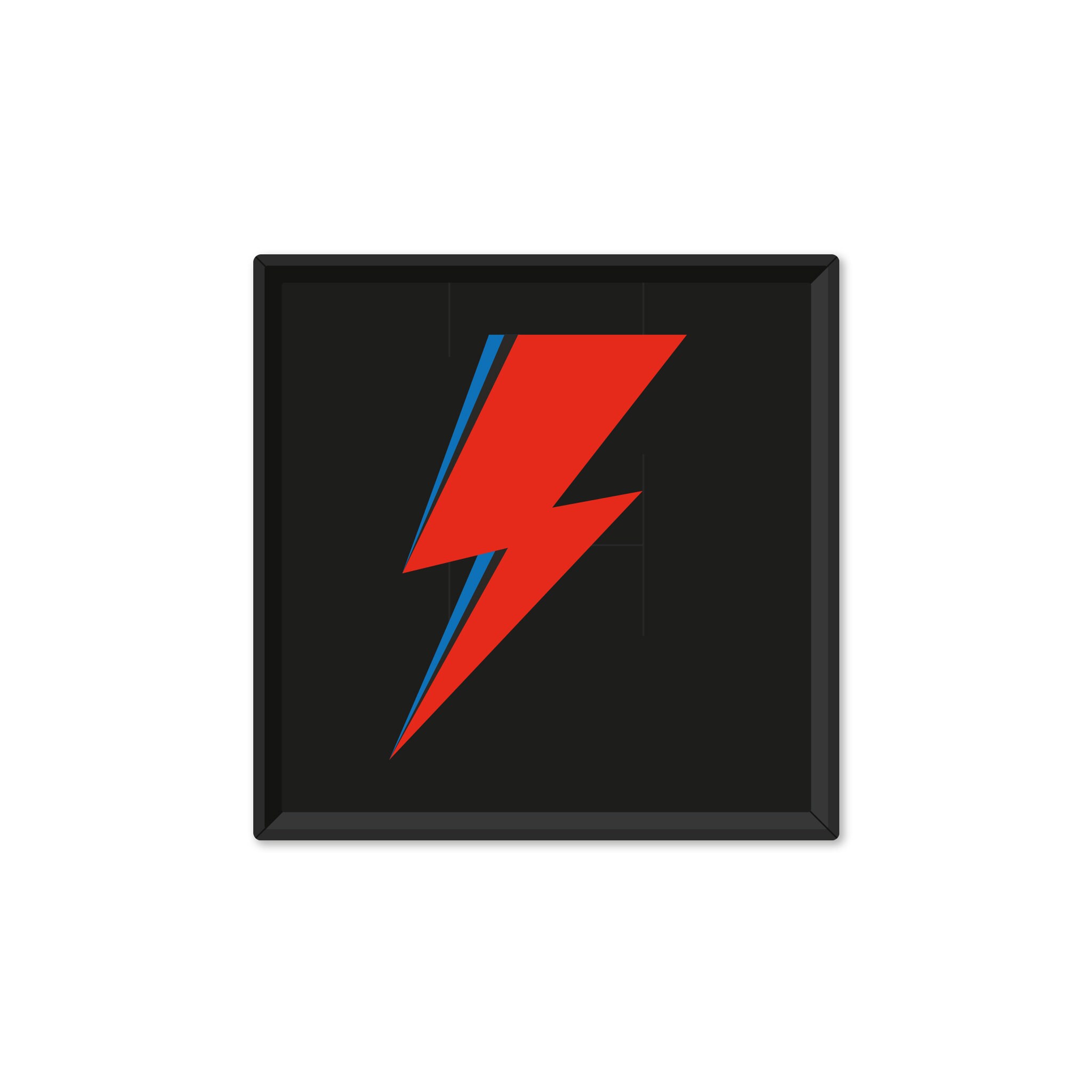 David Bowie Flash Laser Cut Acrylic Brooch - UK Produced (aladdin