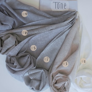Faux linen fabric, sheer fabric, natural look