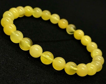 AMBER PENDANT Polished Yellow Egg Yolk Opaque Bead on Black Cord Unisex Jewelry 4g 11666