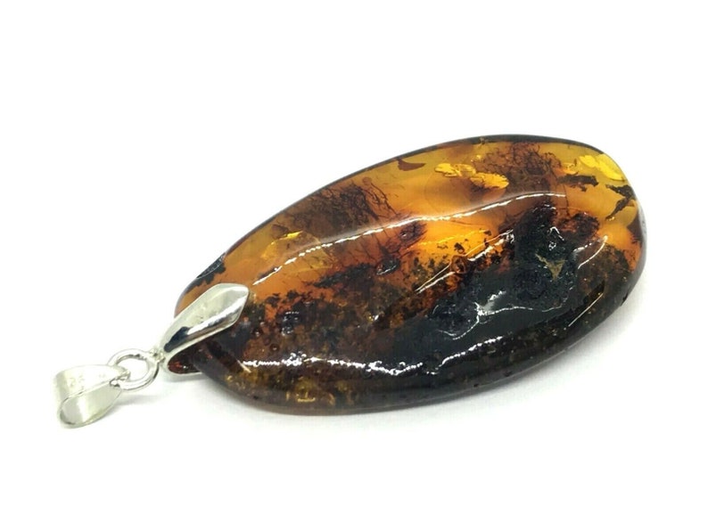 AMBER PENDANT Natural Baltic Amber Polished Cognac Drop Stone Bead 8,1 g 10052