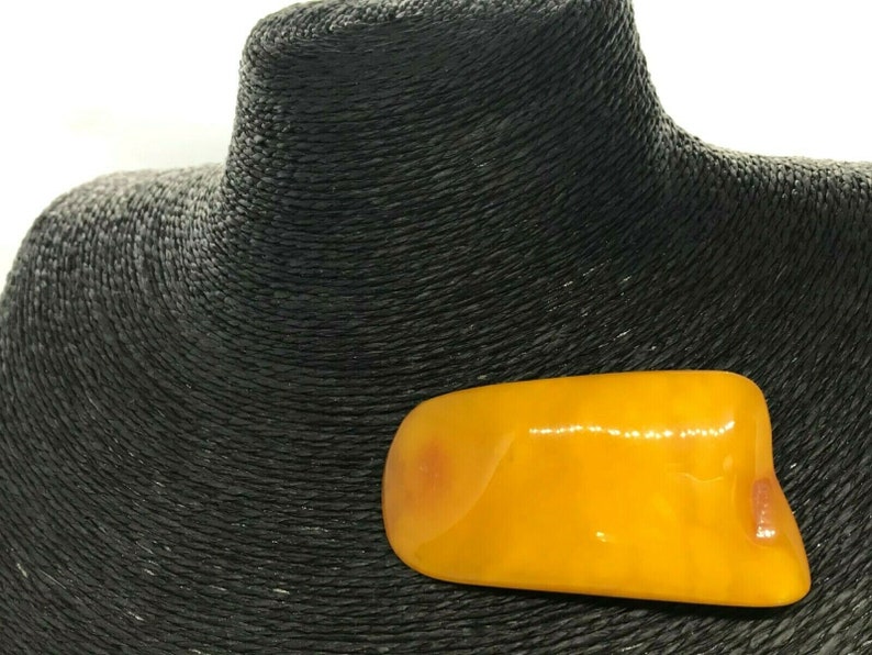 Old Vintage Natural BALTIC AMBER BROOCH Egg Yolk Butterscotch Antique 18g 11434