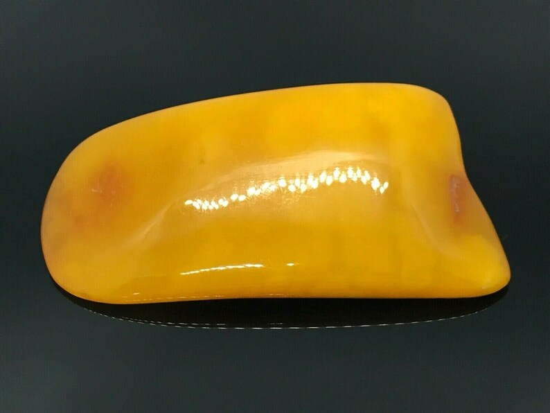 Old Vintage Natural BALTIC AMBER BROOCH Egg Yolk Butterscotch Antique 18g 11434
