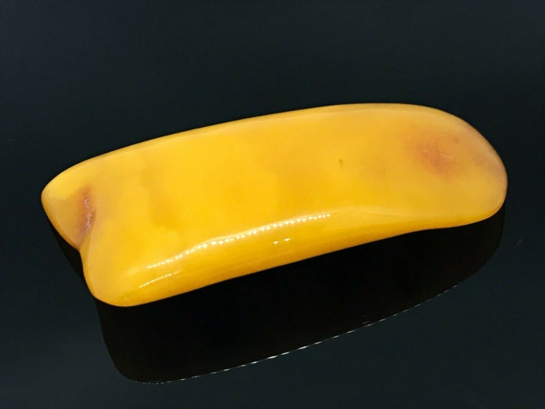 Old Vintage Natural BALTIC AMBER BROOCH Egg Yolk Butterscotch Antique 18g 11434