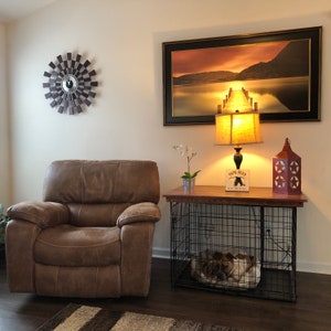 Rustic Dog Crate Table Top