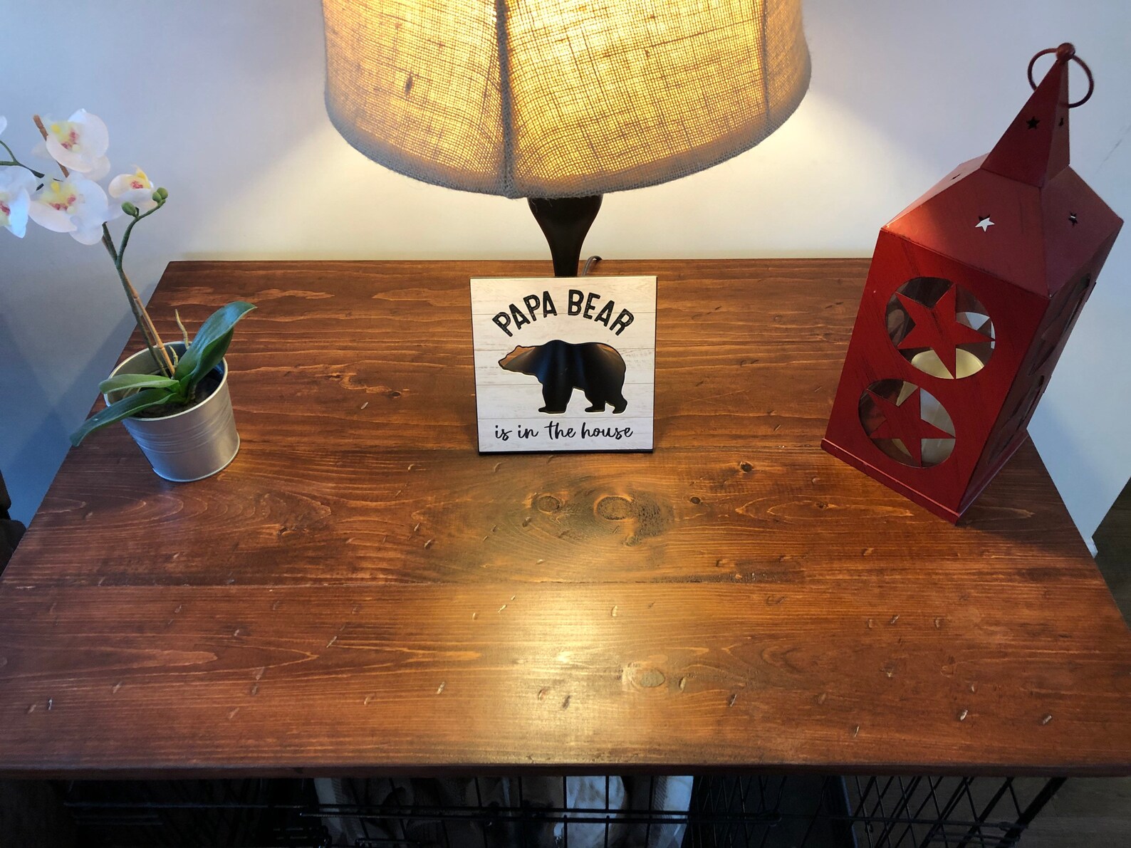 Picture of Rustic Dog Crate Table Top | Etsy