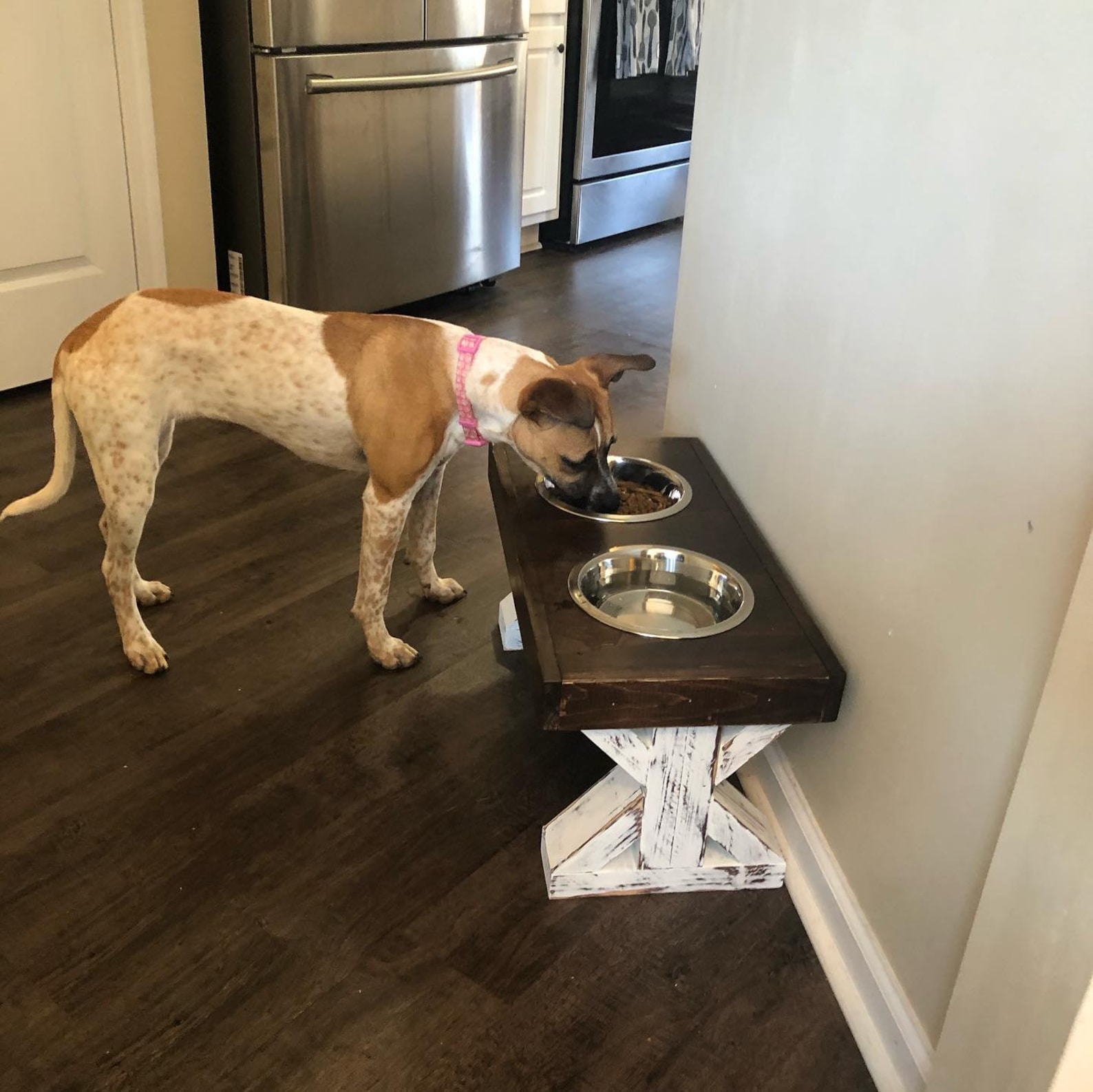 Farmhouse Dog Bowl Stand Etsy