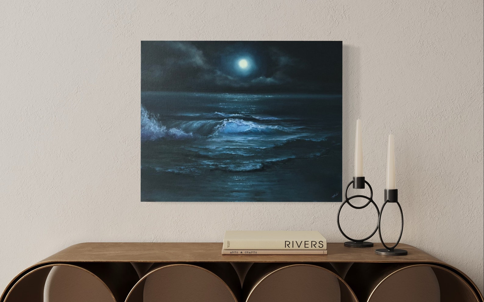 Original Canvas Oil Painting Painting Seaside Seascape Wave Etsy