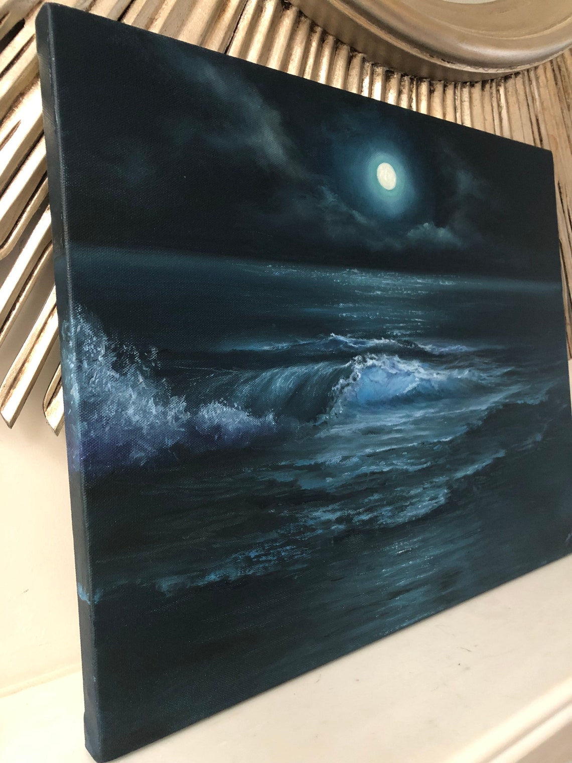 Original Canvas Oil Painting Painting Seaside Seascape Wave Etsy