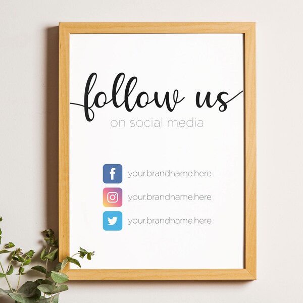 Follow Us Sign - Etsy