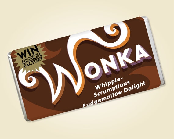 Printable Wonka Bar Wrapper Modern Etsy Printable Wonka Bar Wrapper Modern Etsy