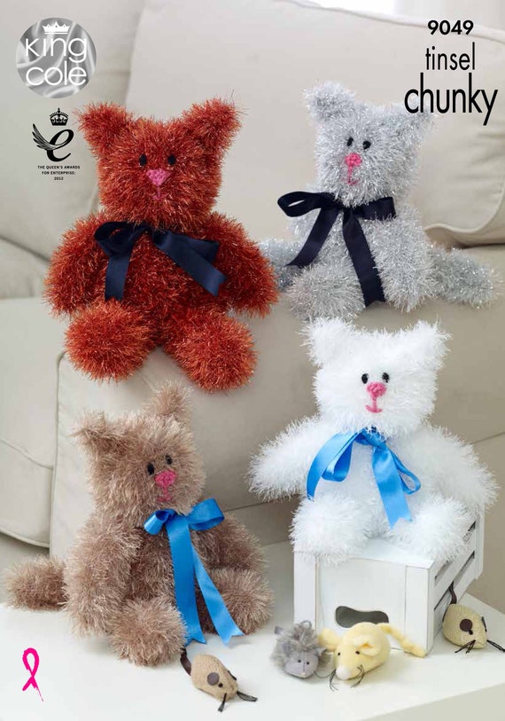 King Cole Novelty Toy Lion Family Knitting Pattern 9152 - Chunky & Double Knit King Cole Novelty Toy Lion Family Knitting Pattern 9152 - Chunky & Double Knit