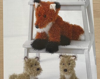 Patrón de tejido para juguete King Cole Tinsel Fox (Tinsel Chunky)