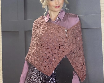 Chal/bufanda para mujer, 2 diseños (triangular y oblonga).