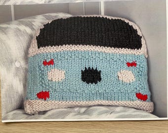 Patrón de tejido para cojín de furgoneta camper con ventanal (hilo extragrueso)