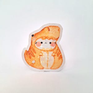 Süßer Dino Katze Aufkleber, Wasserdichter Katzen Aufkleber für Laptops, Aufkleber für Flaschen, Süßer Kätzchen Aufkleber, Aquarell Aufkleber