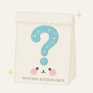 Paquete de 10 pegatinas misteriosas, paquete original de pegatinas de acuarela, pegatinas holográficas con acabado de estrella de mi tienda de pegatinas.