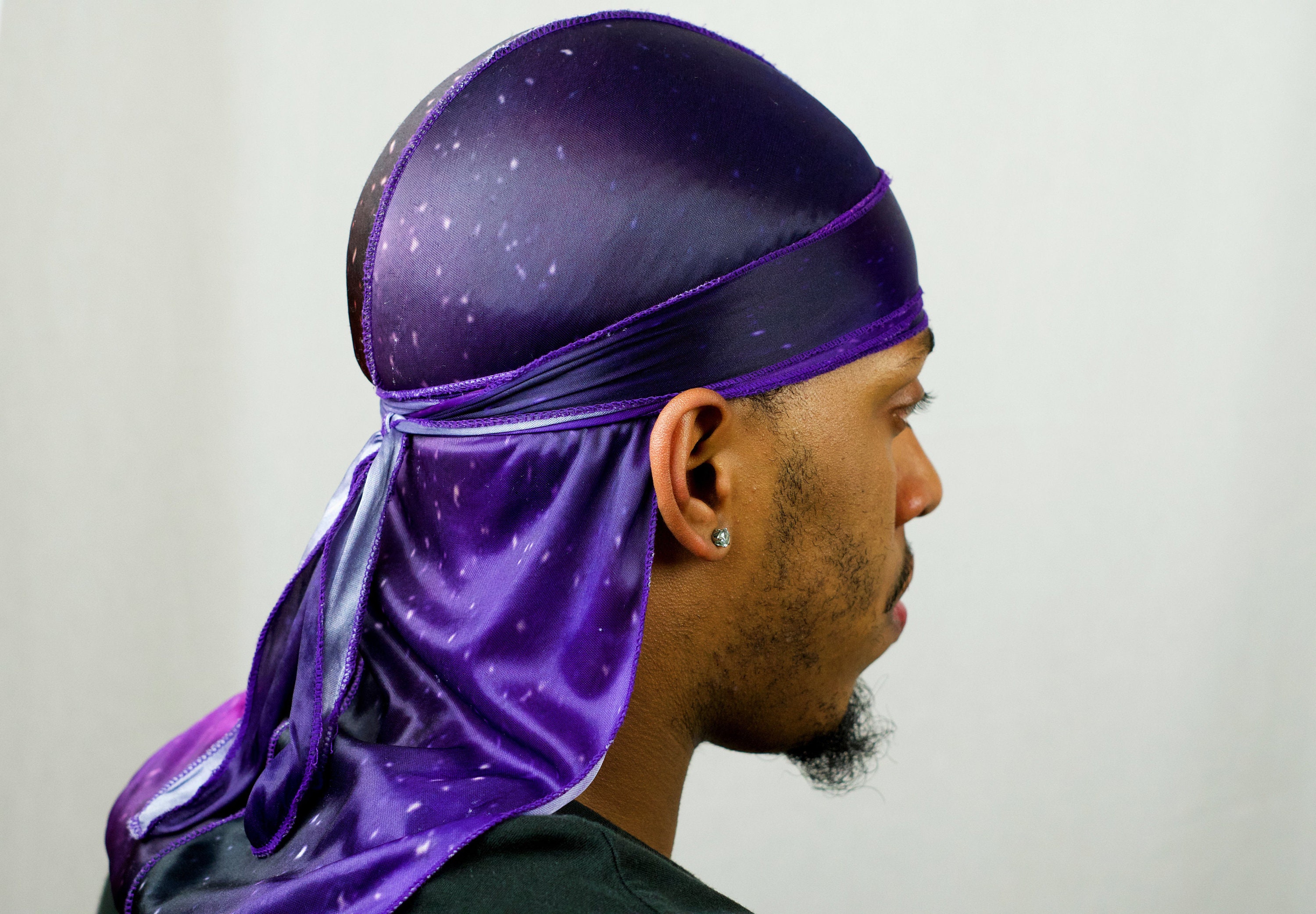 6 Pack Men's Durag Headwrap Waves Headscarf Bandana Doo Rag Long Tail  (Pink) 