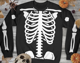 Black skeleton sweatshirt sale
