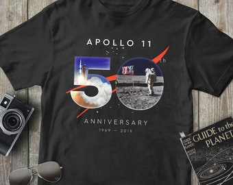 Apollo 11, 50th Anniversary 1969-2019, Moon Landing, First Lunar Landing, Perfect Astronomy Lover Gift (Unisex T Shirt & Tank Top)