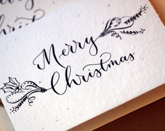 Plantable seeded paperChristmas Card, A6, sustainable Christmas, biodegradable