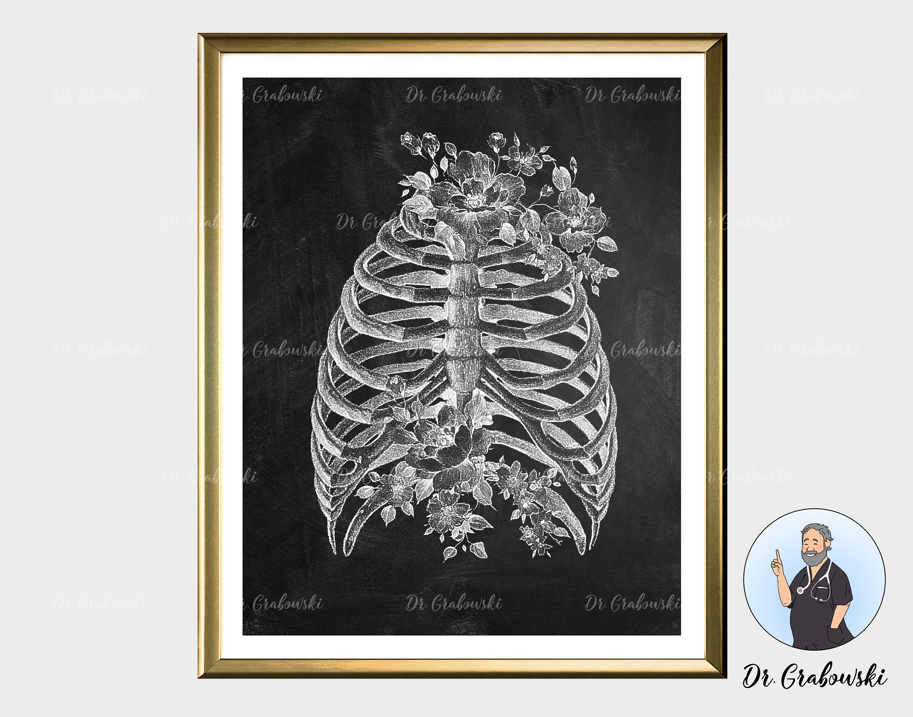 Skeletal System Anatomy Chalk Board Art Prints Human Skeleton Etsy