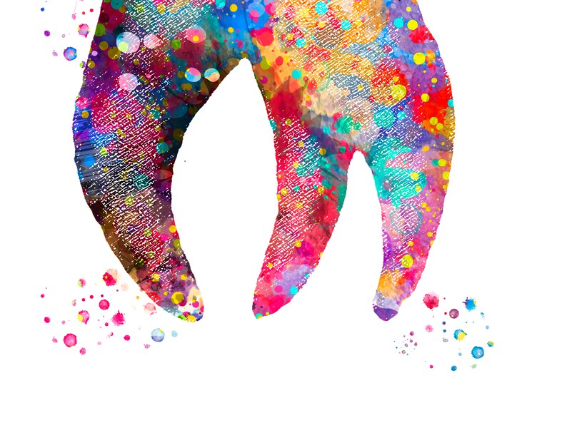 Tooth Watercolor Print Dental Art Dentist Gift Clinic Decor Etsy