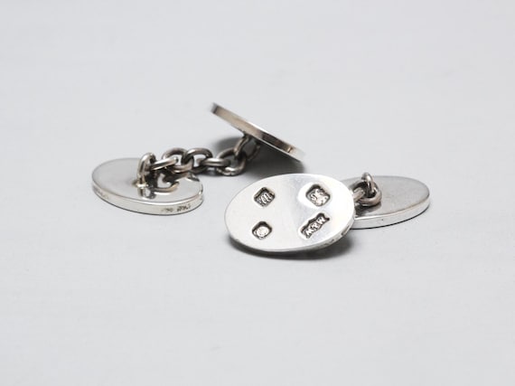 Solid silver Cufflinks Makers marked Mappin & Web… - image 4