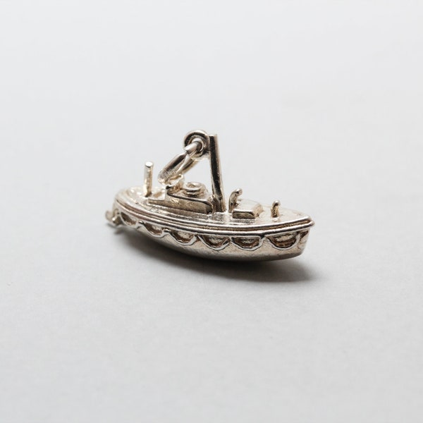 Silver Tug Boat Charm / Pendant