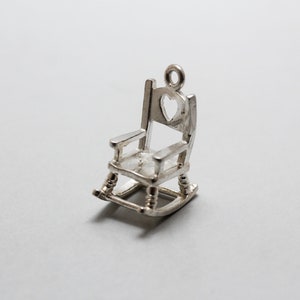 Rocking Chair Silver Charm