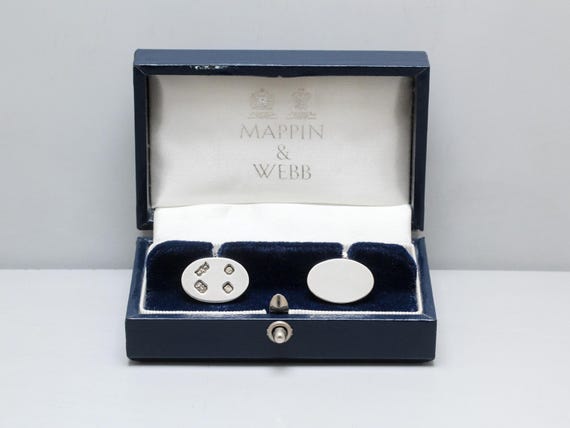 Solid silver Cufflinks Makers marked Mappin & Web… - image 1