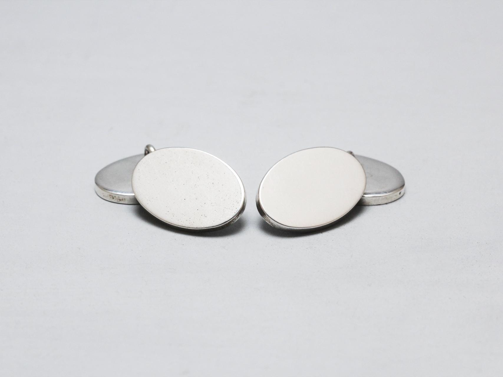 Solid Silver Cufflinks Makers Marked Mappin & Webb Sheffield 1996