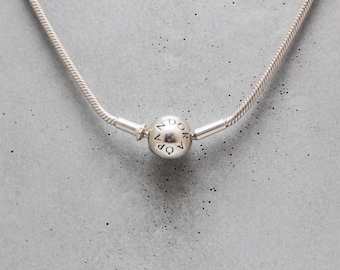 PANDORA Moments Logo Ball Clasp, 18" Snake Chain Necklace