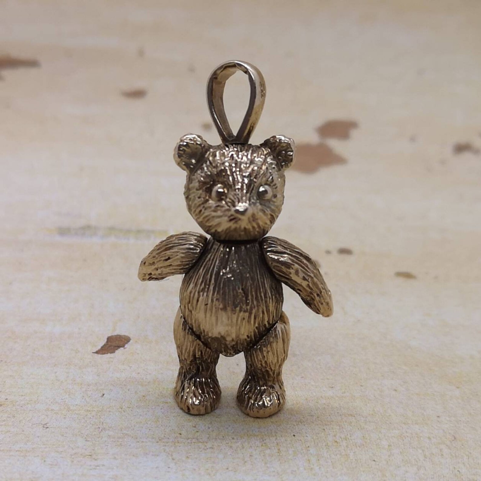 Articulated 9ct Gold Bear Pendant Etsy