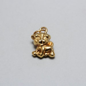 9ct Yellow Gold Puppy / Dog Charm Pendant