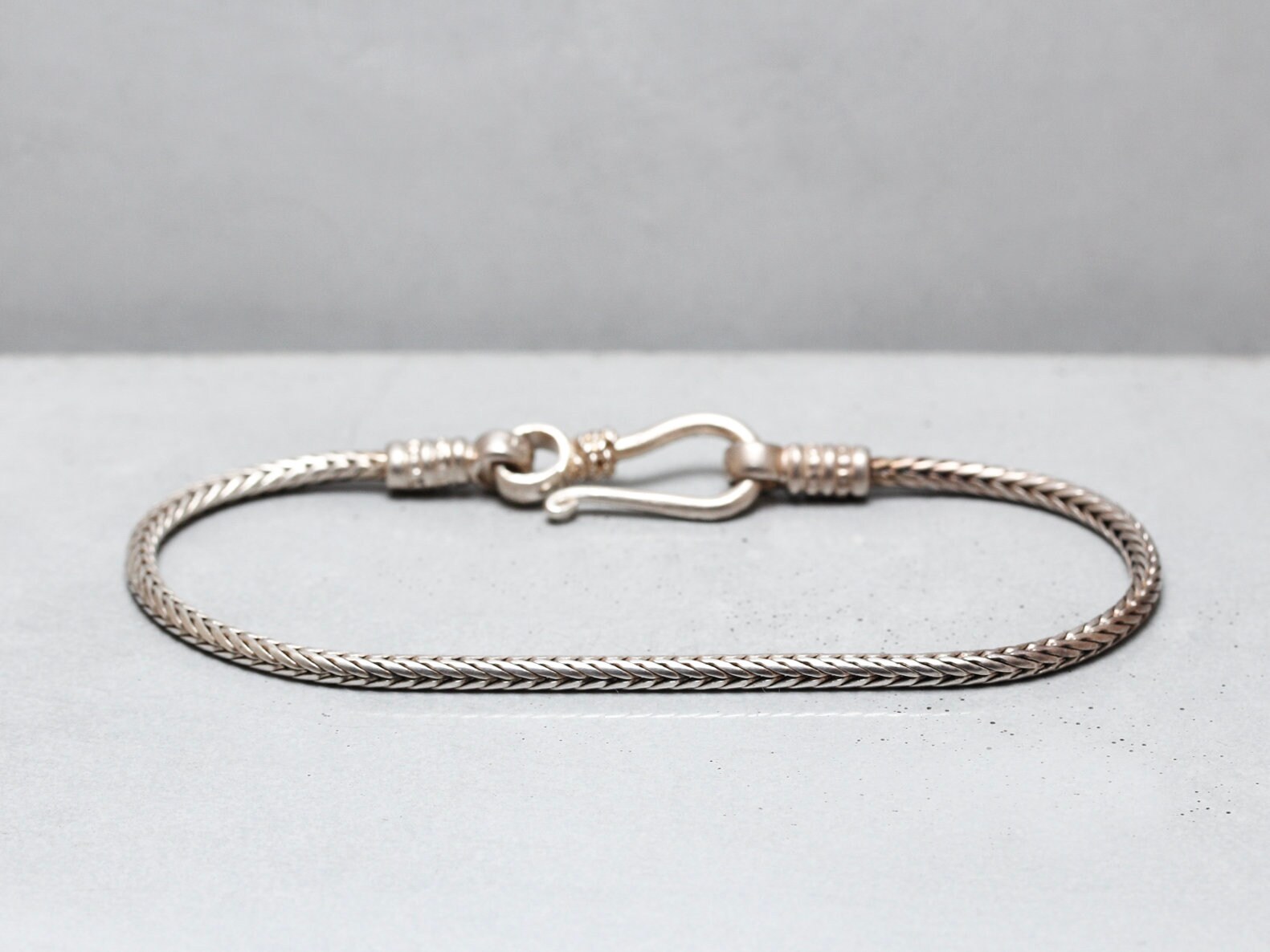 シルバーロープチェーンブレスレット - Etsy 日本