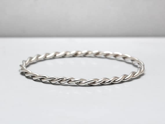 Silver Twisted Bangle / Bracelet - image 1