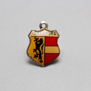 Silver Salzburg Shield Bracelet Charm / Necklace / Pendant