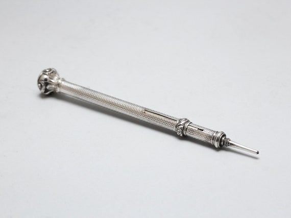 Vintage Silver and Milk Stone Propelling Pencil - Etsy Hong Kong