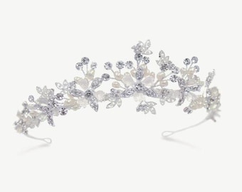 IVORY&CO Tiara(ティアラ) Caitlin Bridal Collection by Ivory & Co - Caitlin Silver Crystal Floral
