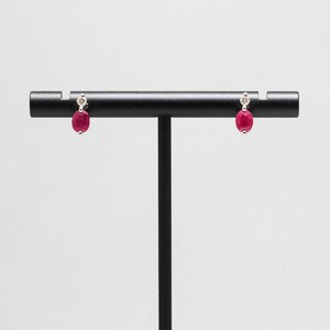 9ct White Gold Diamond and ruby Stud Earrings