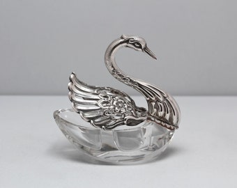 銀色の白鳥の小物入れ - Etsy 日本