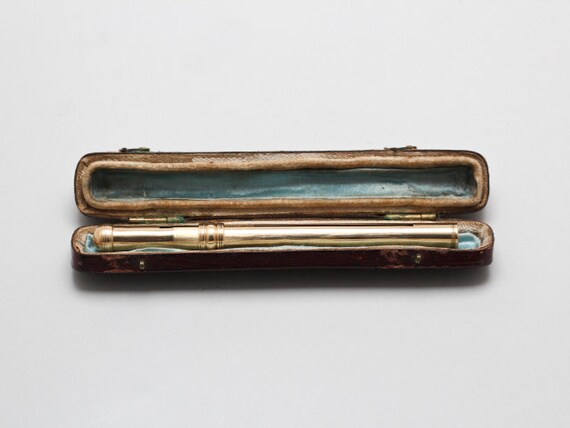 Antique 9ct Yellow Gold Retractable Pencil and Case - Etsy UK
