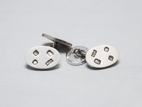 Solid silver Cufflinks Makers marked Mappin & Web… - image 3