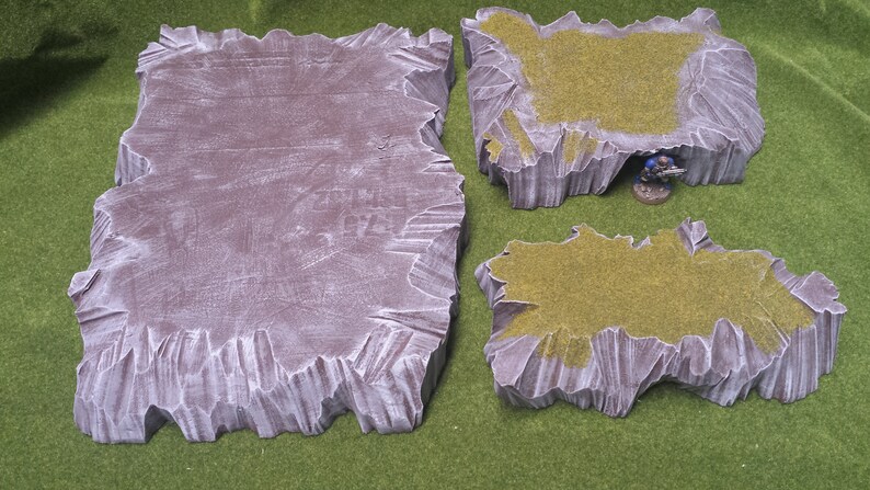 Miniature Wargames Stackable Mountain Terrain System Custom RTSystems Bundle