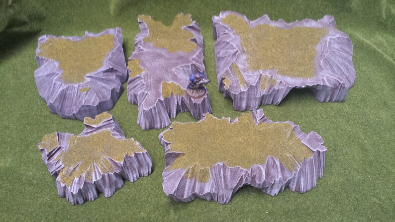 Miniature Wargames Stackable Mountain Terrain System Custom RTSystems Bundle